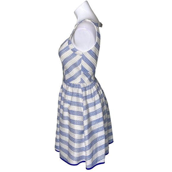 Line & Dot NWT $138 Stripe Stripe Open Back Minidress, Blue White Women's Size S - Picture 8 of 13